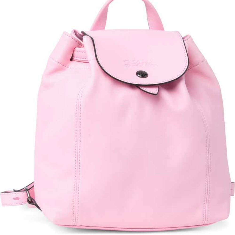 NWT Longchamp Le Pliage XS Cuir Leather Backpack Pink color light pink